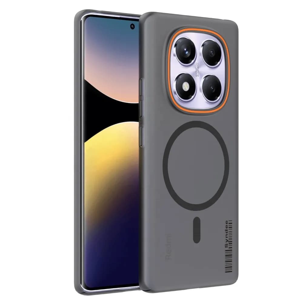 Custodia di ricarica magnetica alla moda con sensazione di pelle traslucida per Xiaomi Redmi Note 15 14 Pro Plus 4G 5G Custodia protettiva per PC sottile antigoccia
