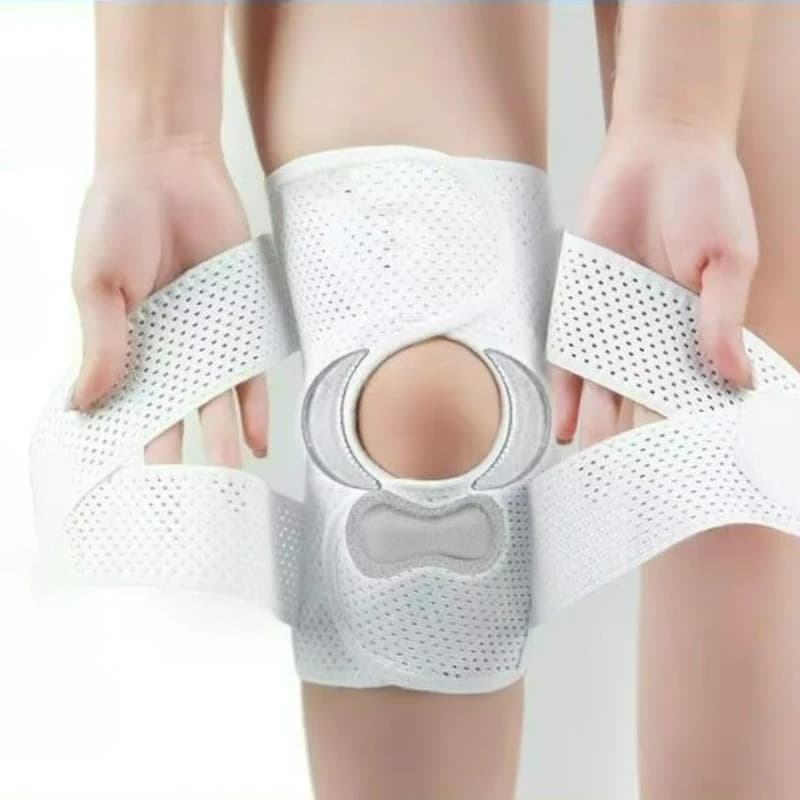 Ginocchiera per compressione del dolore al ginocchio Supporto per ginocchio con stabilizzatori laterali in tessuto a rete d'aria Strappo del menisco ACL Artrite Relie