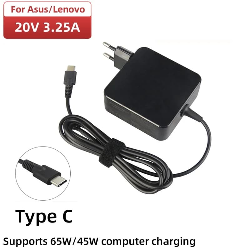 65W tipo C 20V 3.25A 45W USB C telefono PD caricabatterie per Laptop adattatore ca di alimentazione per MacBook ASUS ZenBook Lenovo Dell Xiaomi Air HP Sony