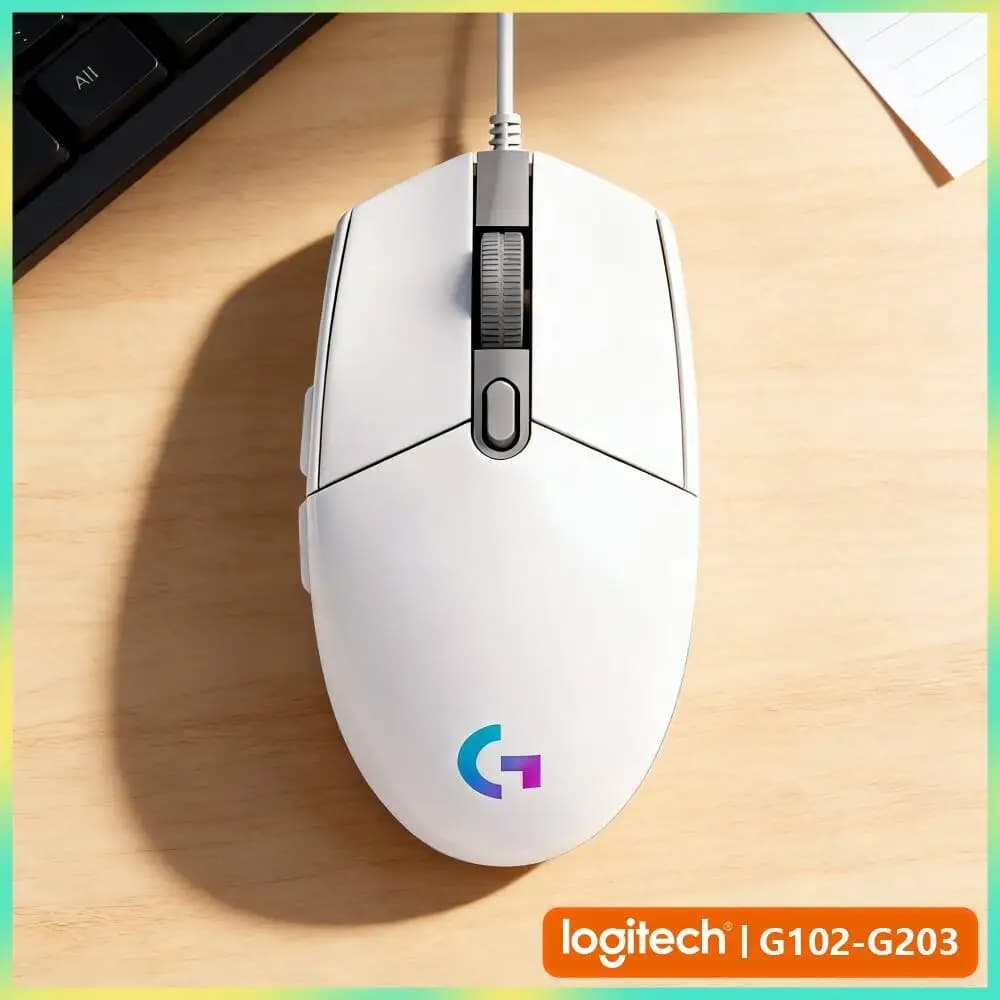 Logitech G102 Gaming Mouse, Adjustable 200-8000 DPI, 1ms Response, 6 Programmable Buttons for Gamers