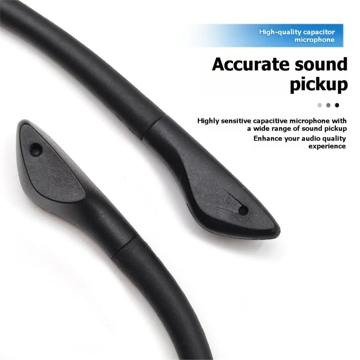 DT75BG 3.5mm Detachable Microphone Replacement for S Gaming Headset Noise Reduction Flexible Boom Mic