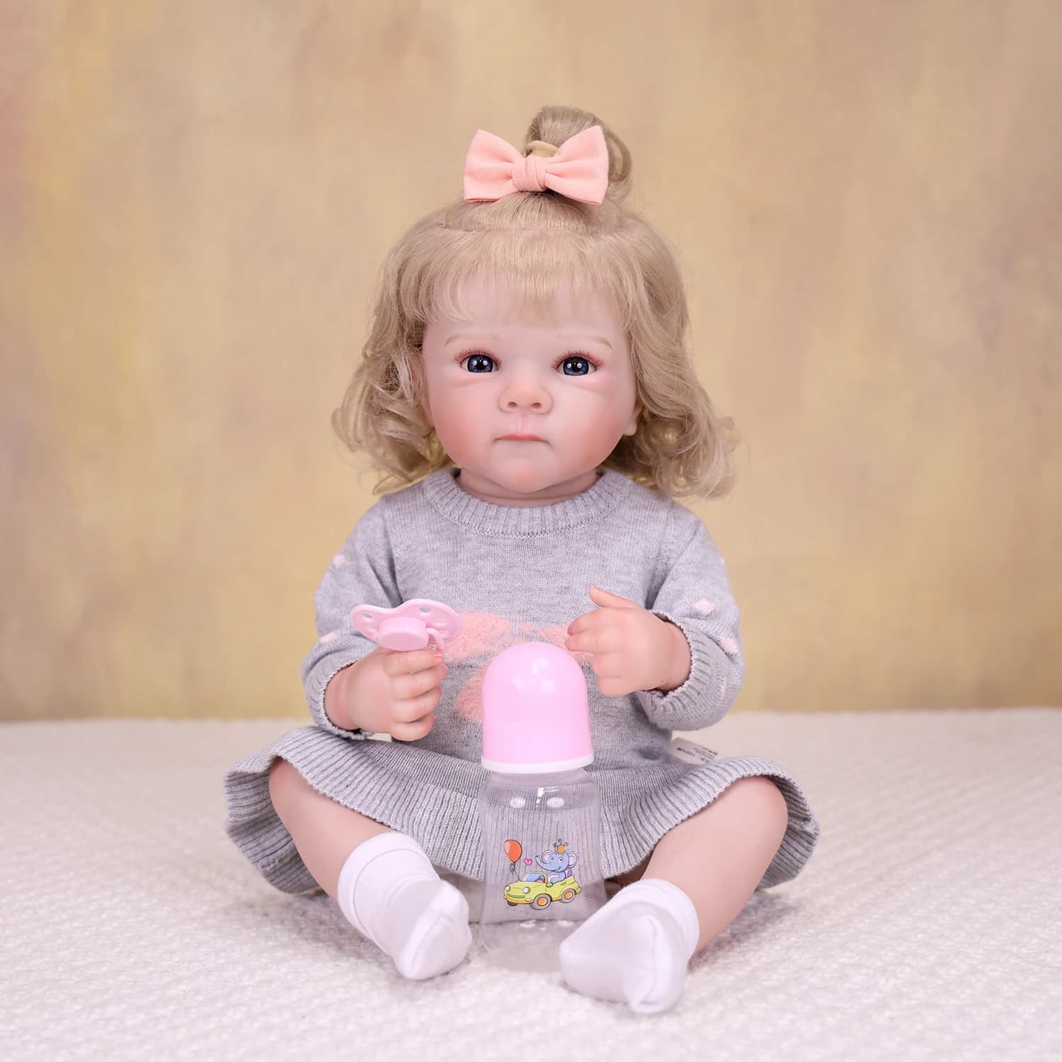 Bambola Reborn da 48 cm, in morbido silicone vinilico, con pelle realistica, sembra un vero neonato, giocattolo per bambini.