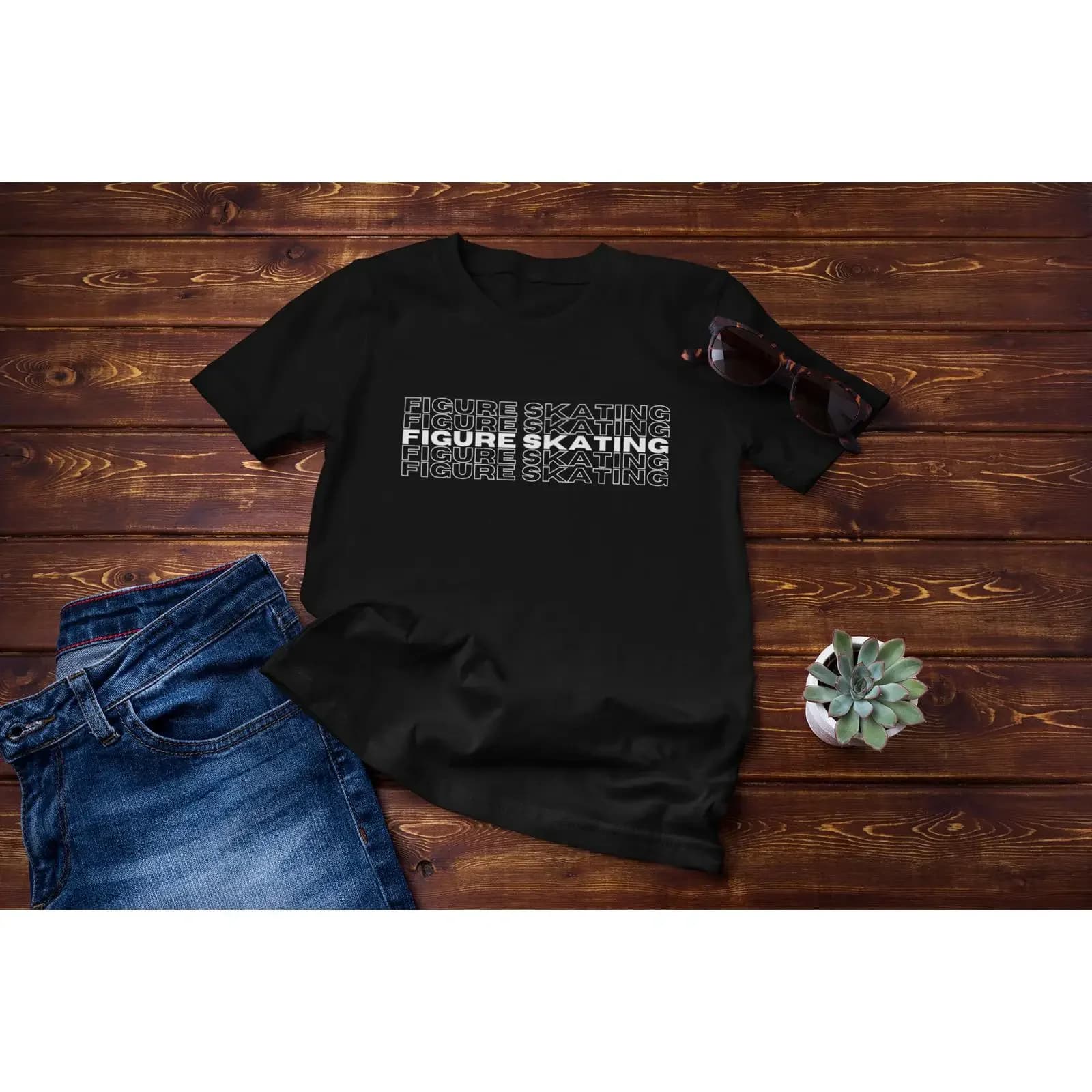 Maglietta da pattinaggio artistico, idea regalo, sport invernali sul ghiaccio, Premium vintage, lavata, comoda, streetwear, casual, uomo, traspirante