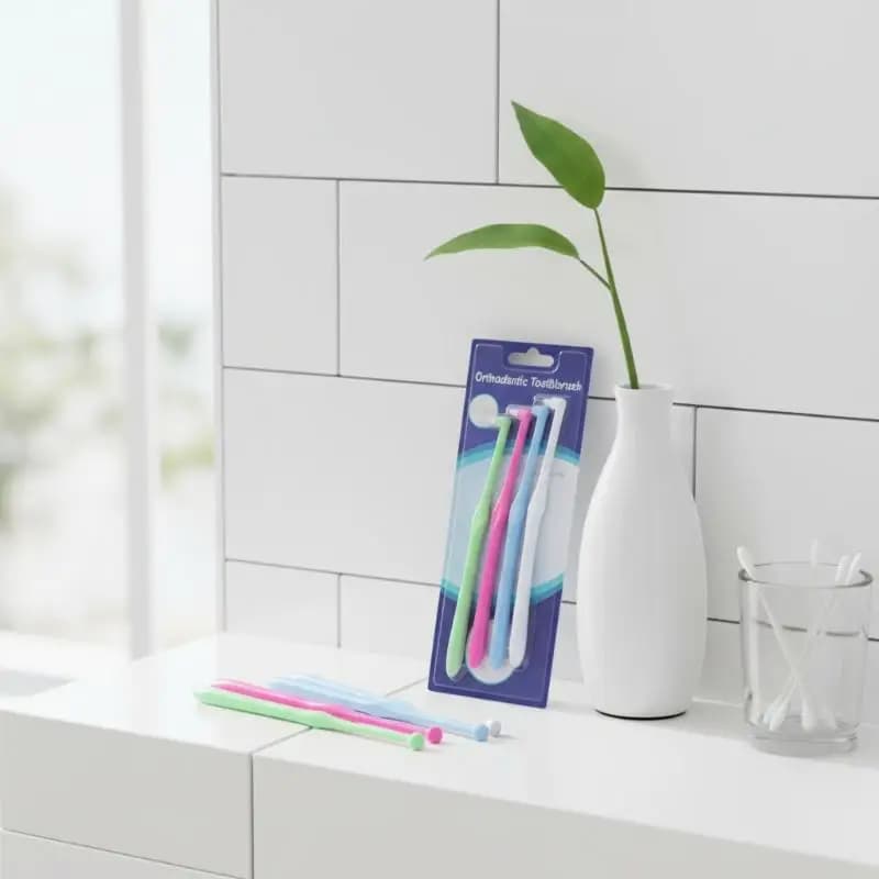 4 Pezzi Spazzolino Interdentale Ortodontico a Filo Singolo, Spazzolino Morbido per la Pulizia dei Denti, Strumento per l'Igiene Orale, Testina Piccola, Setole Morbide, per Impianti e Adulti