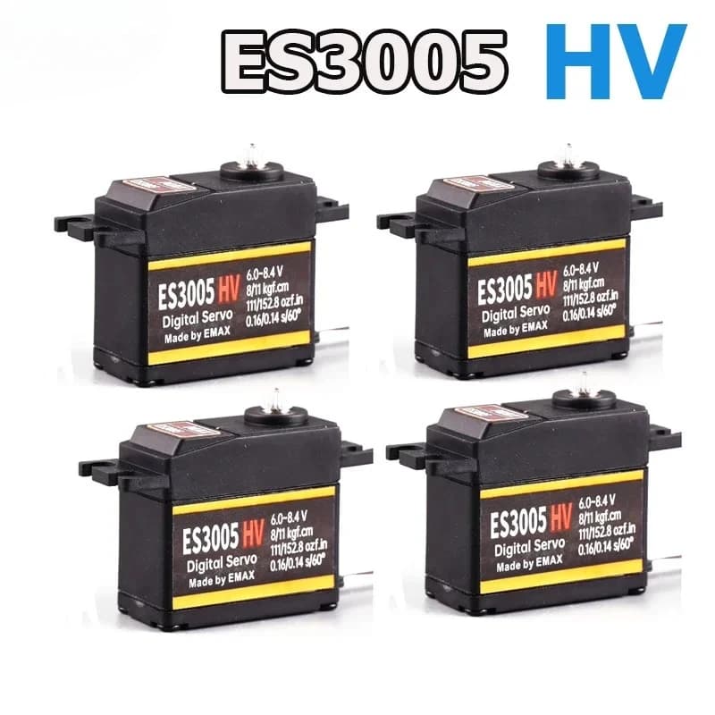 4 pz/lotto EMAX ES3005 HV Servomotore Digitale ad Alta Tensione con Ingranaggi Metallici 43g per Aerei RC ad Ala Fissa 450 550 e Parti di Elicotteri