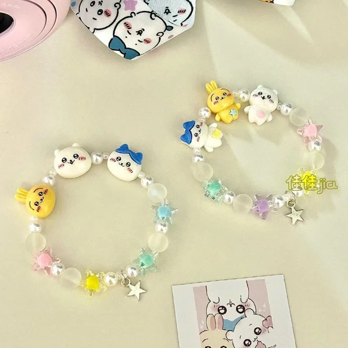 Braccialetto Anime Chiikawasas dal Design Unico, Braccialetto Hachiware Usagi, Braccialetto per Coppie, Accessori, Regali di Compleanno