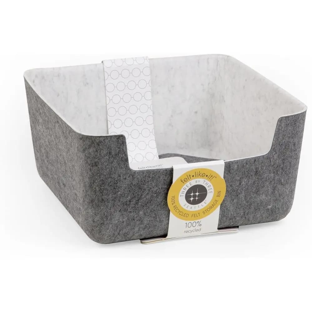 Elt·like·it! ™ Set di 2 contenitori di stoccaggio di medie dimensioni con divisori – Contenitori ecologici in materiale riciclato per l'organizzazione di casa e ufficio, Charco