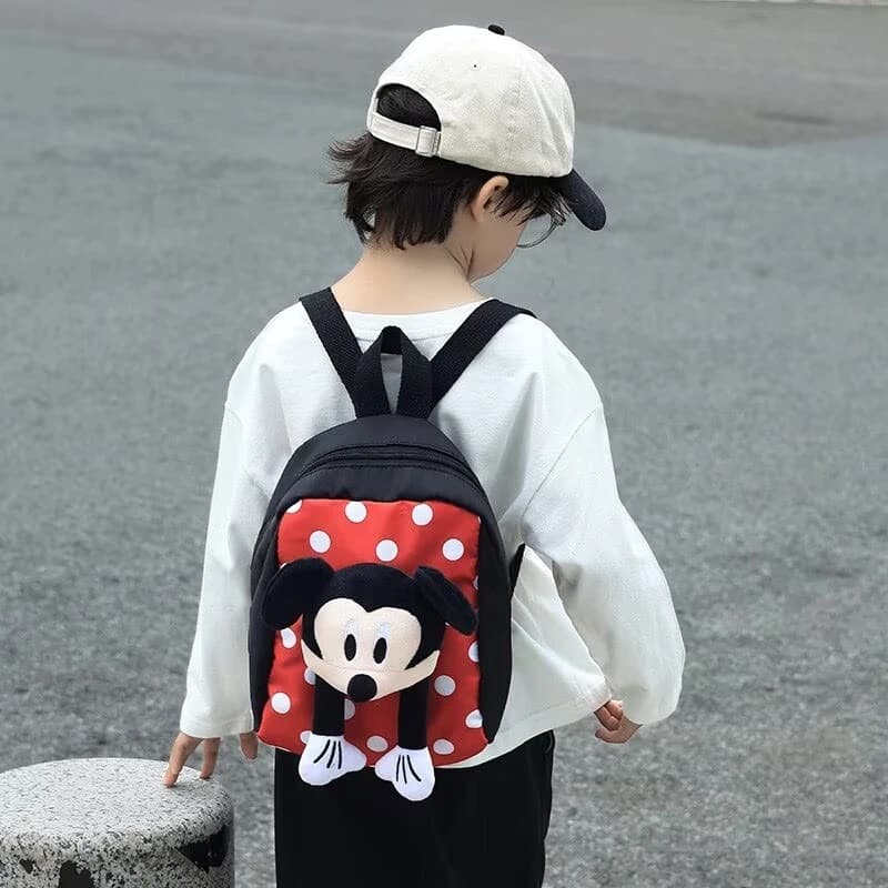 Zaino per bambini con simpatico cartone animato di Topolino - Borsa da viaggio unisex per bambini, borsa da scuola piccola e casual alla moda per ragazzi e ragazze
