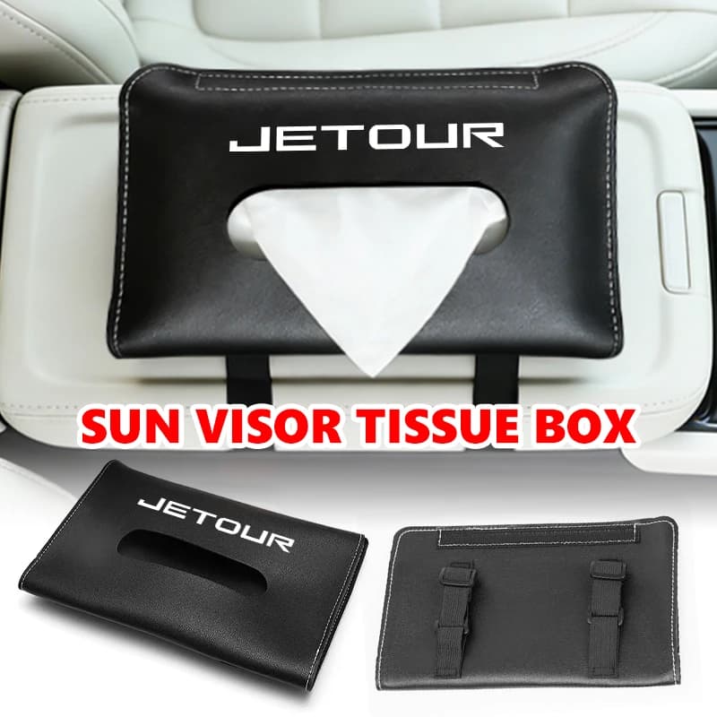 Car Leather Storage Tissues Bag Tissue Box Auto Accessories For Jetour X70 T1 T2 i-DM X90 X50‌ G700‌ X‌ Traveler‌ C-DM Junma