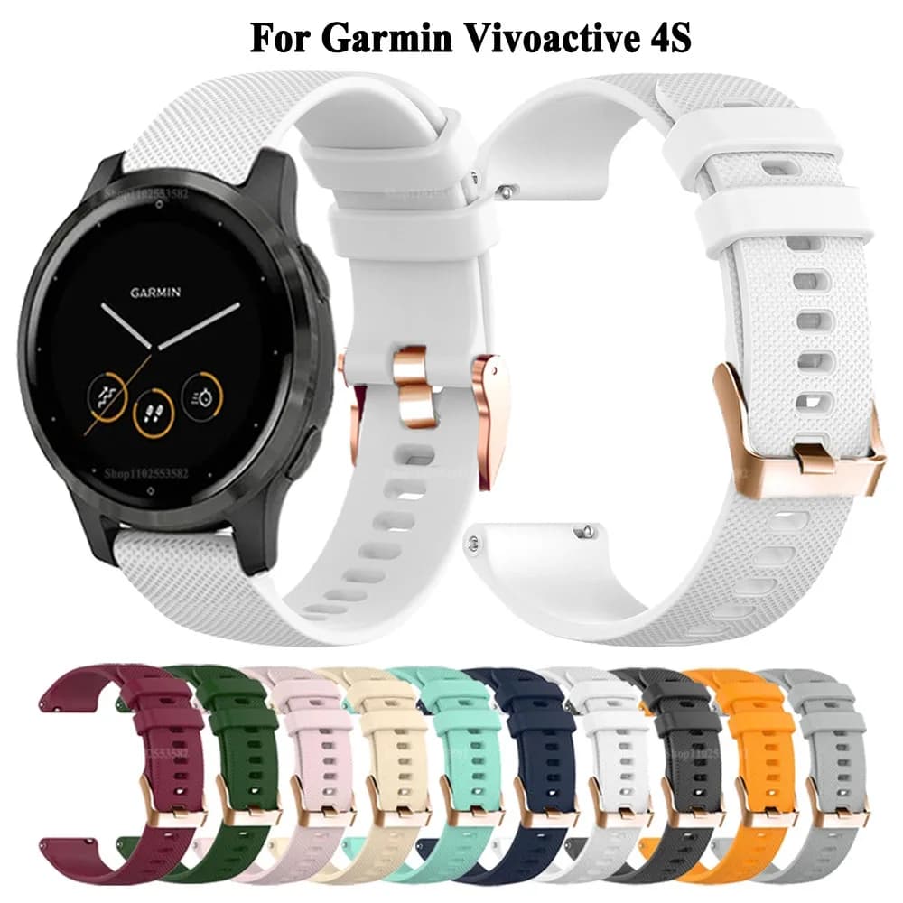 Cinturino da 18MM per Garmin Vivoactive 4S cinturino in silicone braccialetti Smartwatch per Venu 2S Vivomove 3S Forerunner 265S 255S