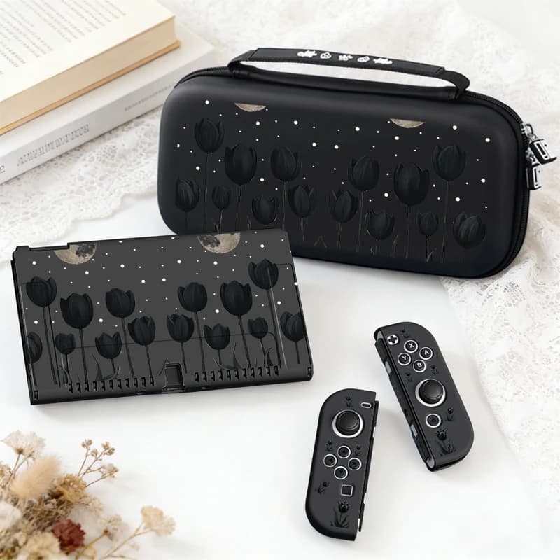 For Switch NS/OLED Protective shell，with portable carrying case，dual-use design, detachable cover,scratch and drop resistant