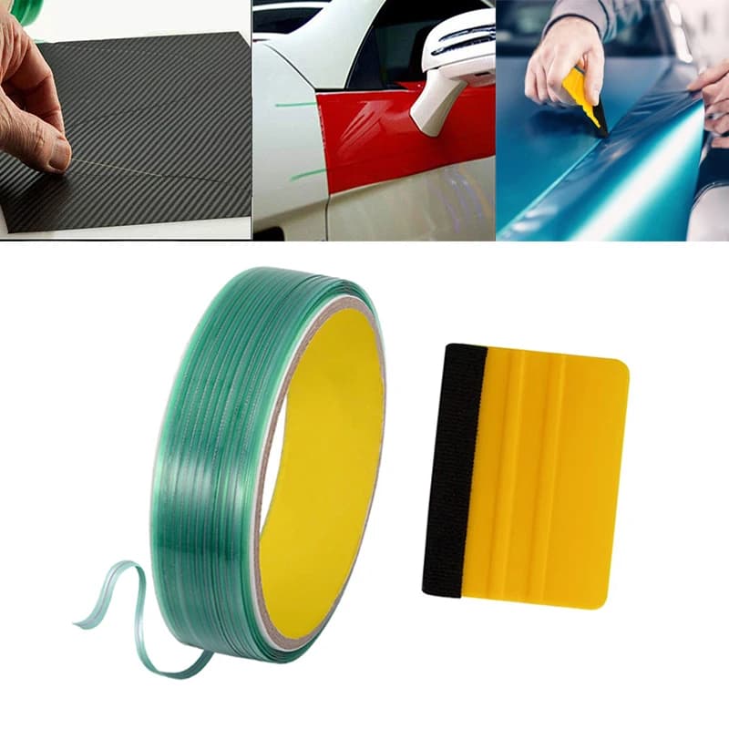 5/10/50M Nastro da taglio per pellicola avvolgente in vinile Adesivi per auto Linea di progettazione del nastro senza coltello Strumenti per pellicola automatica Accessori per lo styling dell'auto