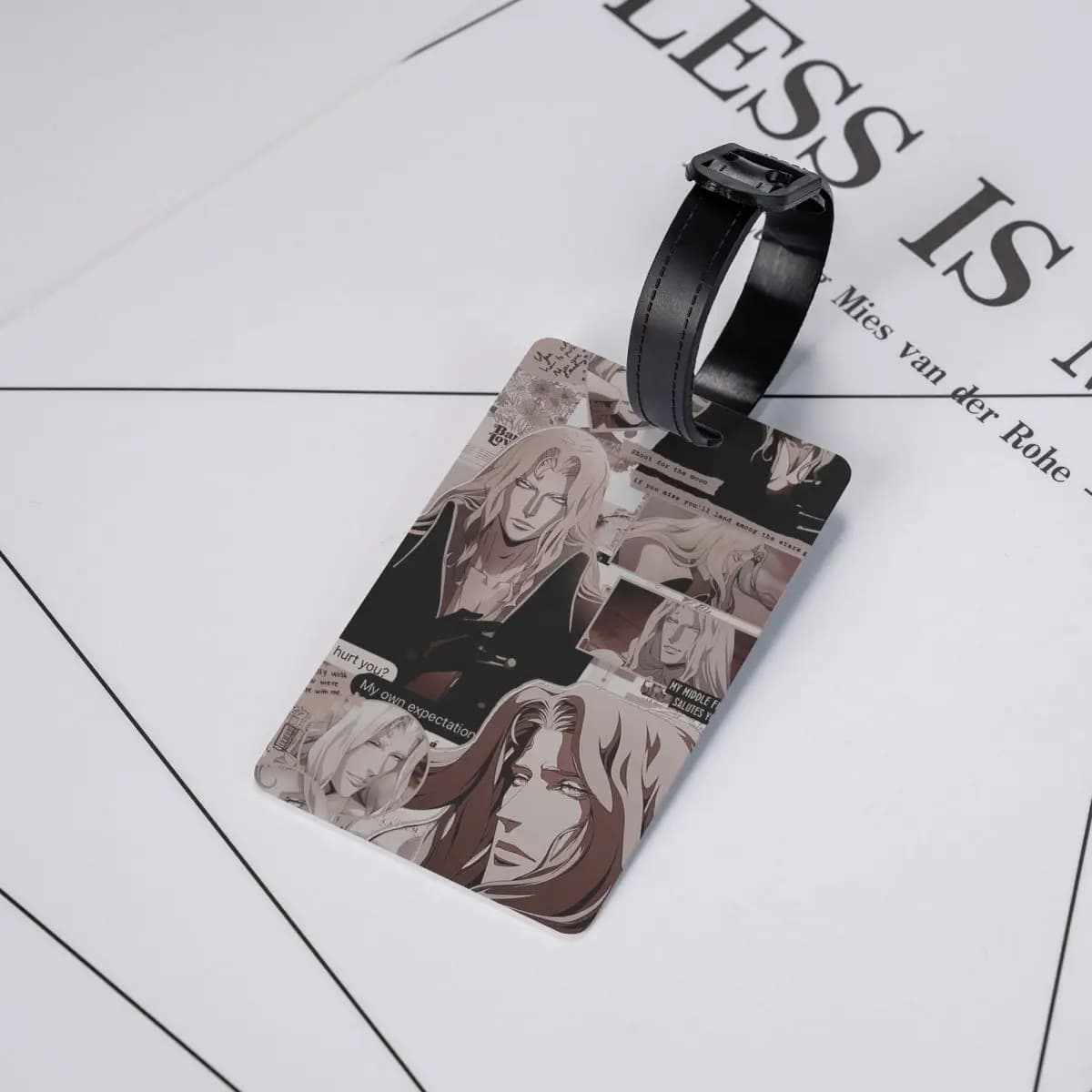 Etichette per bagagli Alucard Castlevania, accessori per valigie, etichetta per bagaglio da viaggio, porta etichette, identificativo, nome, indirizzo
