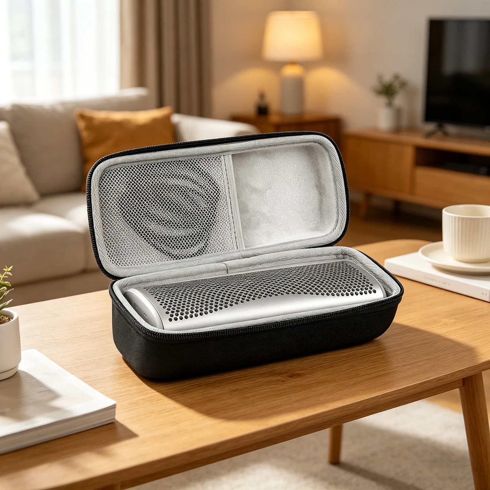 Portable Travel Speaker Bag for KEF MUO2 Portable Bluetooth-compatible Speaker Protective Carrying Pouch Case with Handle