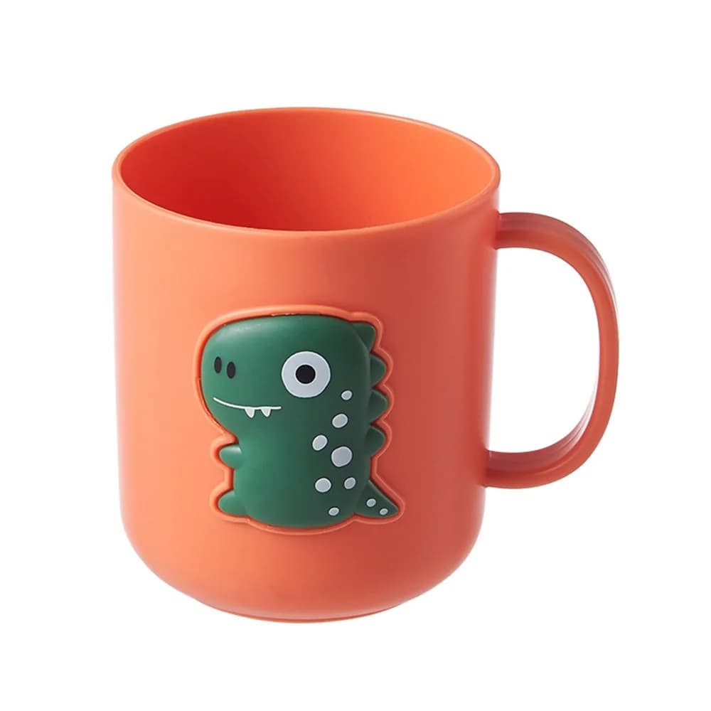Pratico porta spazzolino in plastica, porta spazzolino portatile multiuso, simpatico dinosauro, tazza per collutorio, bagno, cucina