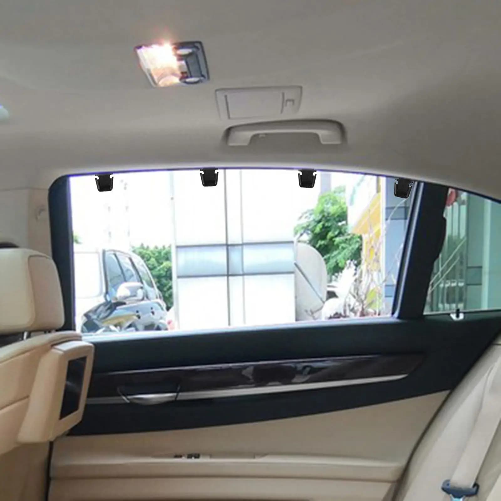 4Pcs Interior Sun Shade Curtain Hooks Rear Door Blind Curtain Hook Replacement for Car Home Travel Sturdy Quick Install