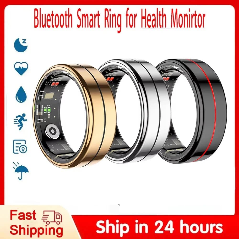 R04 Smart Ring Man Woman Health 5ATM Sleep Monitor Waterproof Smartring Multi-sport Mode Camera Control