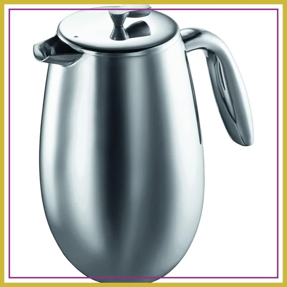 Caffettiera French Press in Acciaio Inox a Doppia Parete, Isolata, 12 Tazze, 34 oz