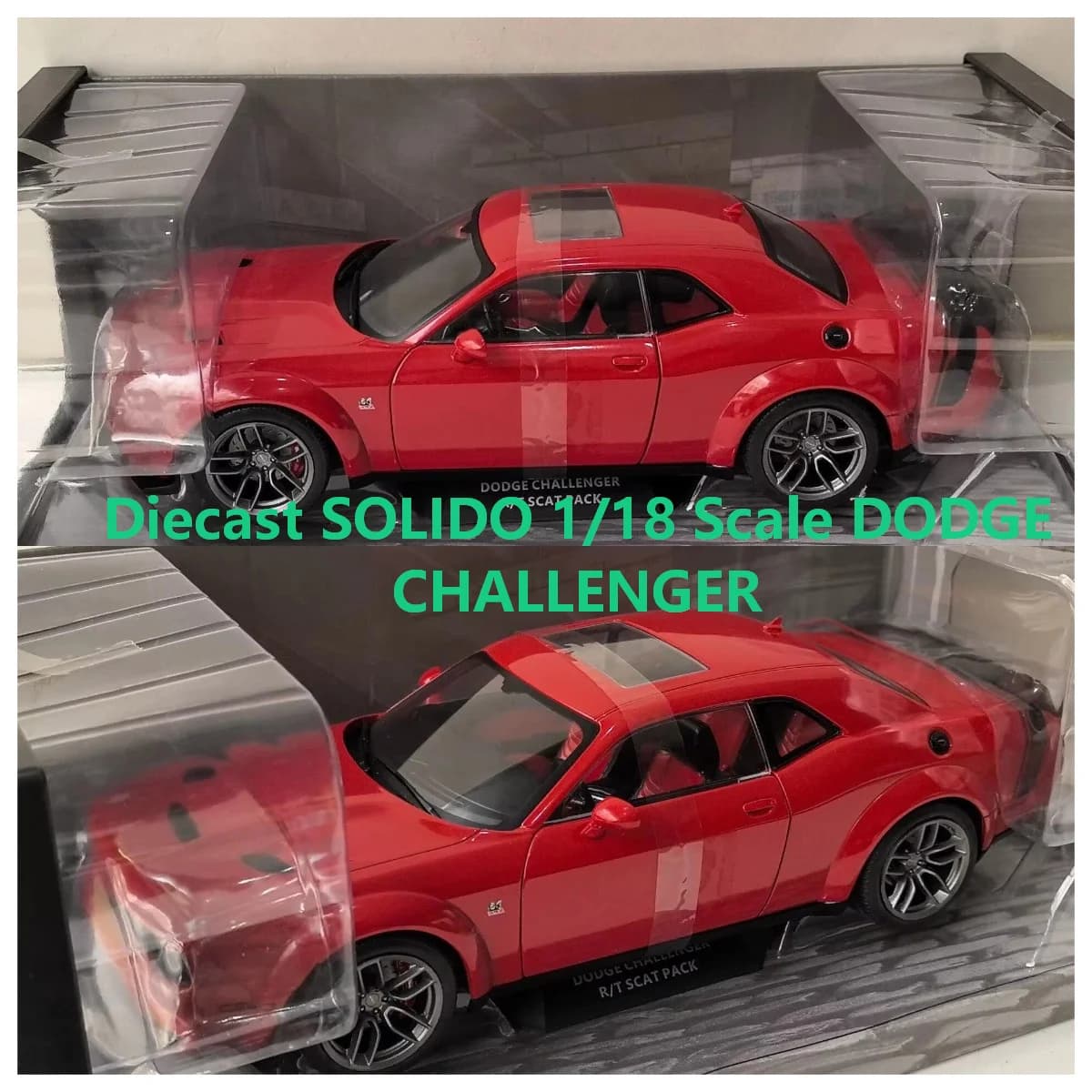 Diecast SOLIDO 1/18 Scale DODGE CHALLENGER R/T G7D6 Alloy Car Model