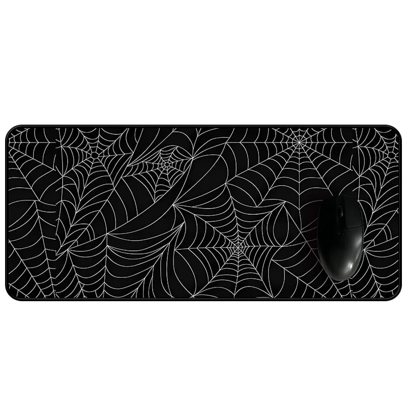 Tappetino da scrivania lungo e carino Decorazioni per la casa Regalo di compleanno Tappetino per mouse da gioco per PC di grandi dimensioni XXL Goth Spiderweb Tappetino per mouse Estetico per installazione da scrivania