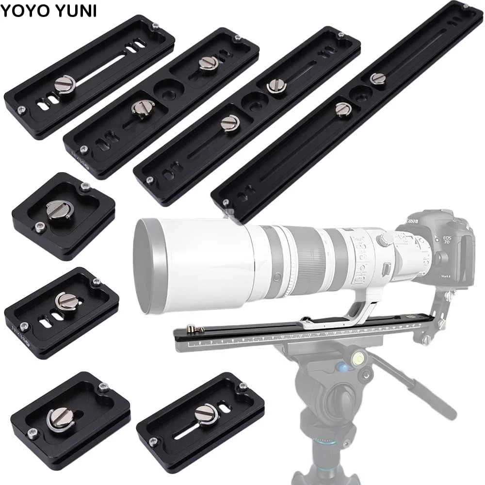 Aluminum Alloy Ball Head 38mm PU Plate Tripod Mount Adapter Camera Tripod Plate Tripod Long Plate Camera Mounting Plate