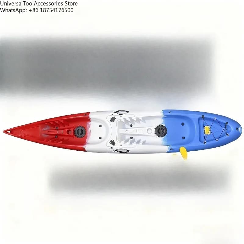 2 Person Kayak UV Protection, Rotomolded Plastic Fishing Kayak Boat for 2 Adults with Paddles for Lake River Sea Fishing