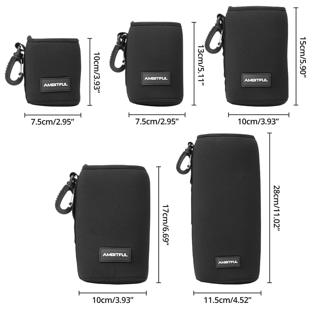 S/M/L/XL Camera Lens Pouch Drawstring Bag for All Camera DSLR Lens,Protective Case with Carrying Hook Storage