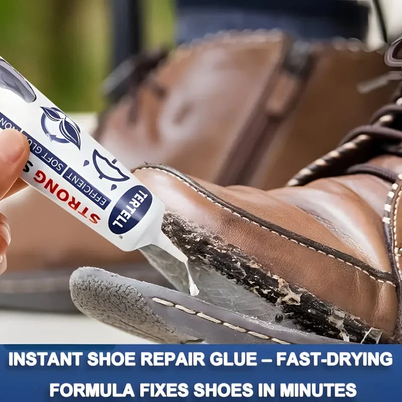 Colla Adesiva Professionale per Scarpe 60ml - Asciugatura Rapida, Impermeabile, Forte Adesione per Pelle, Gomma, Sneakers, Stivali - Riparazione Istantanea