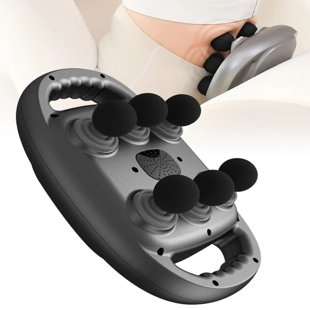 6-head muscle massager for percussion and deep tissue relaxation, body tension from neck, shoulders, legs
