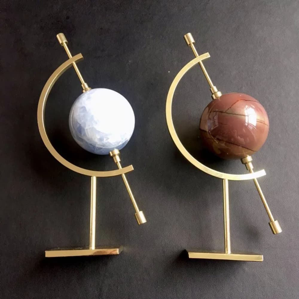 1Pcs Black Decorative Glass Ball Globe Shape Sphere Home Decor Crystal Ball Base Display Stand Ornament
