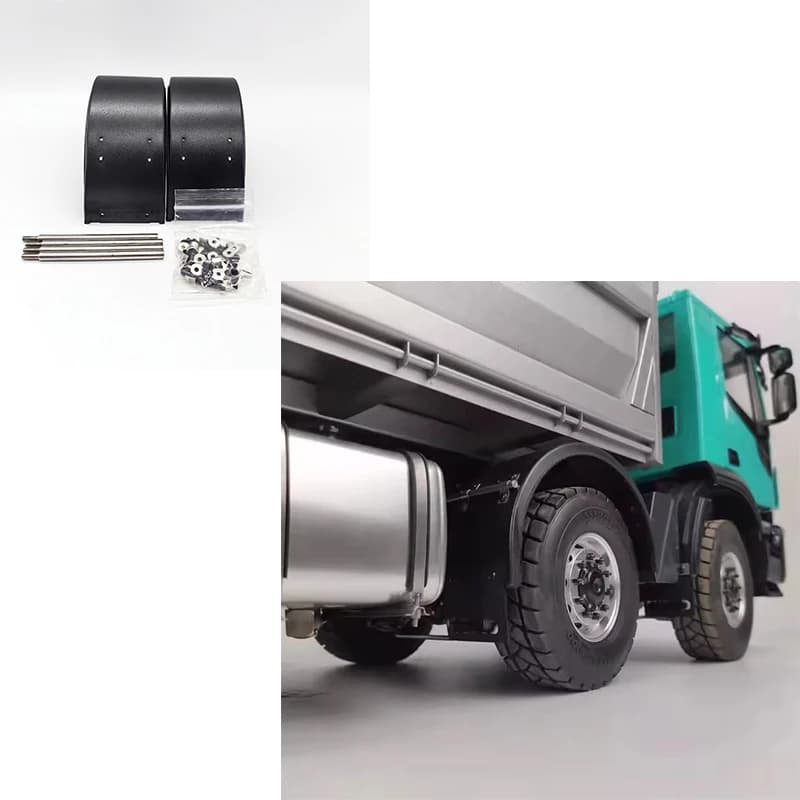 2 parabrezza in plastica e coperture antipolvere RC 1/14 per Tamiya Scania 770S Volvo Benz Arocs Man TGX, accessorio fai da te per camion ribaltabile giocattolo