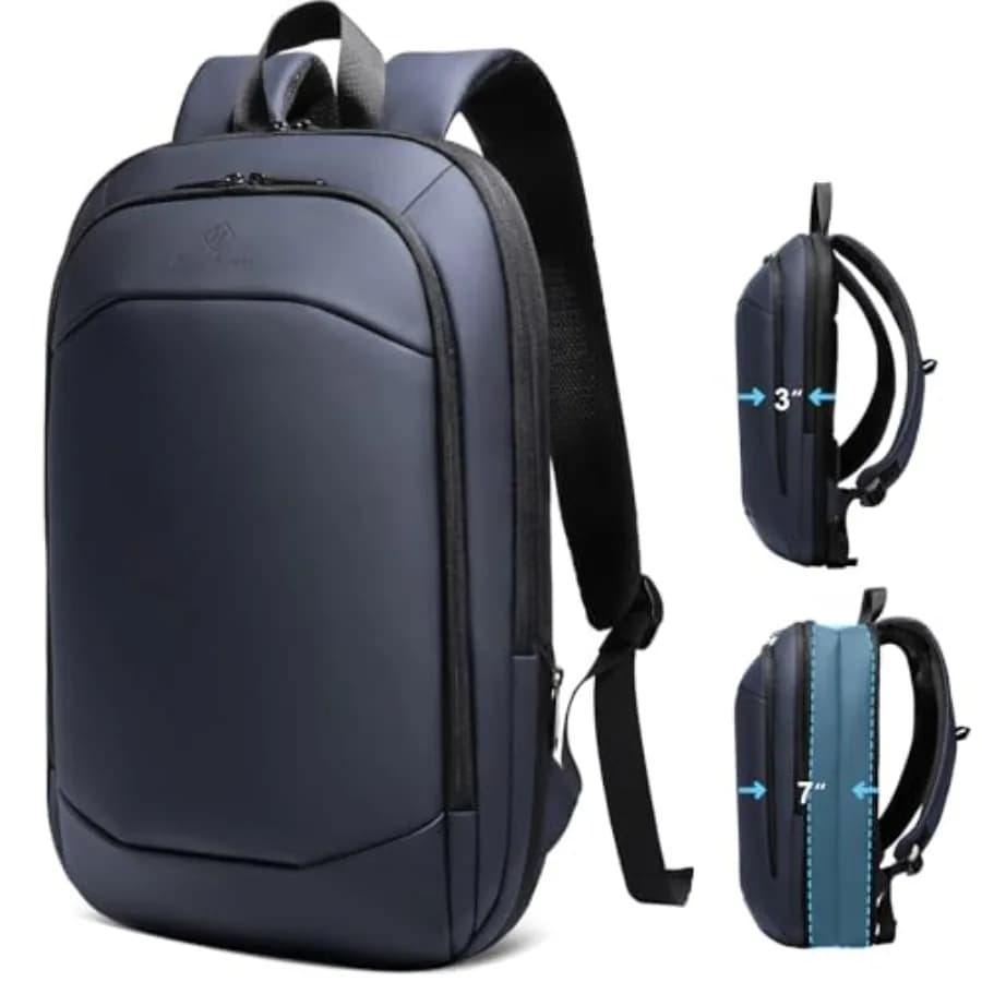 Zaino Sottile per Laptop da Uomo, Impermeabile ed Espandibile, Zaino da Lavoro High-Tech per Uomini e Donne, Leggero e Antifurto per Viaggi