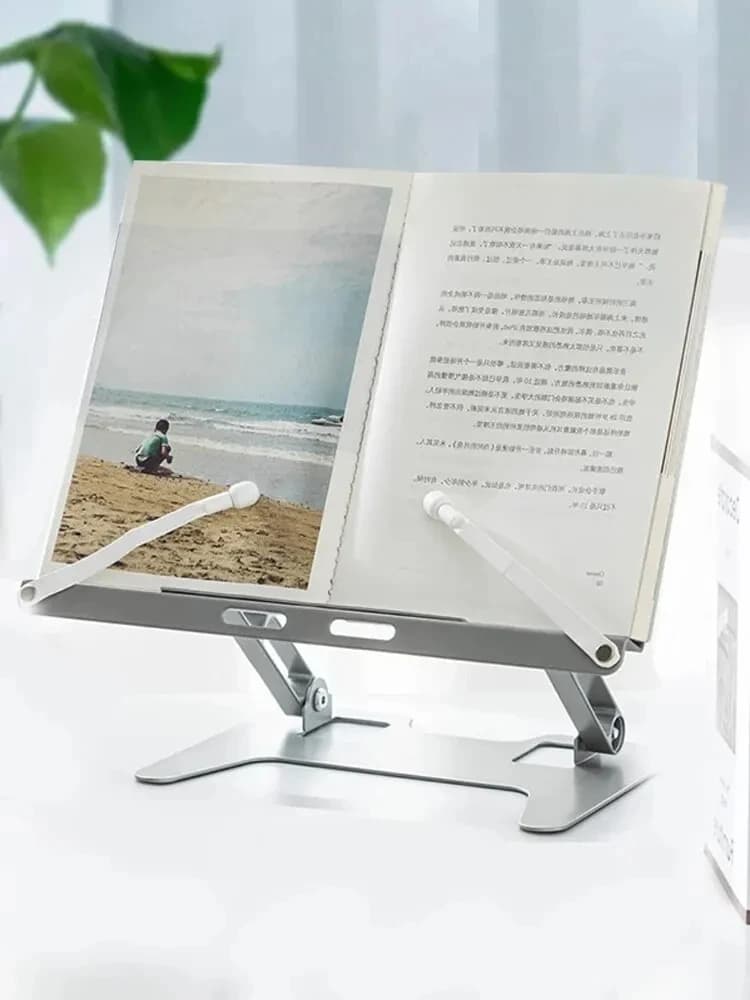 Supporto da lettura multifunzione allungabile e regolabile in acciaio al carbonio adatto per la lettura di telefoni cellulari, laptop, strumenti di studio per ufficio
