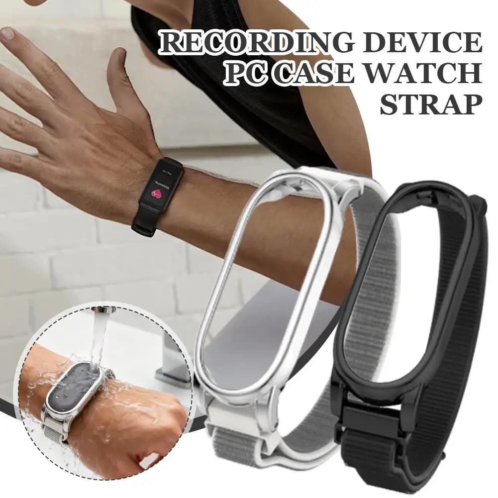 Per PLAUD NotePin/NotePin S Attrezzatura di registrazione Custodia per PC Cinturino in nylon con velcro