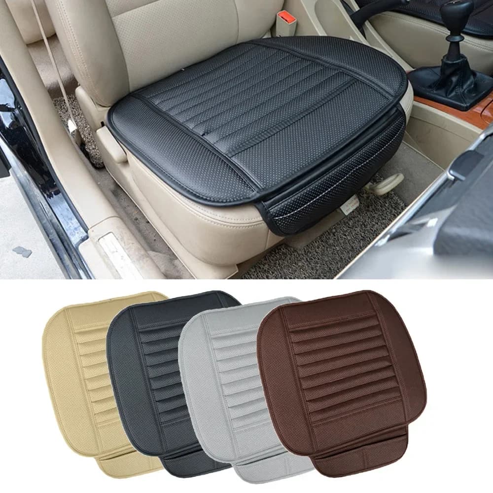 FINDME Front Seat Cover for Car Leather PU Breathable Four Seasons Carbon Mat Automatic Chair Bearing Universal Truck Bearing Suv Van