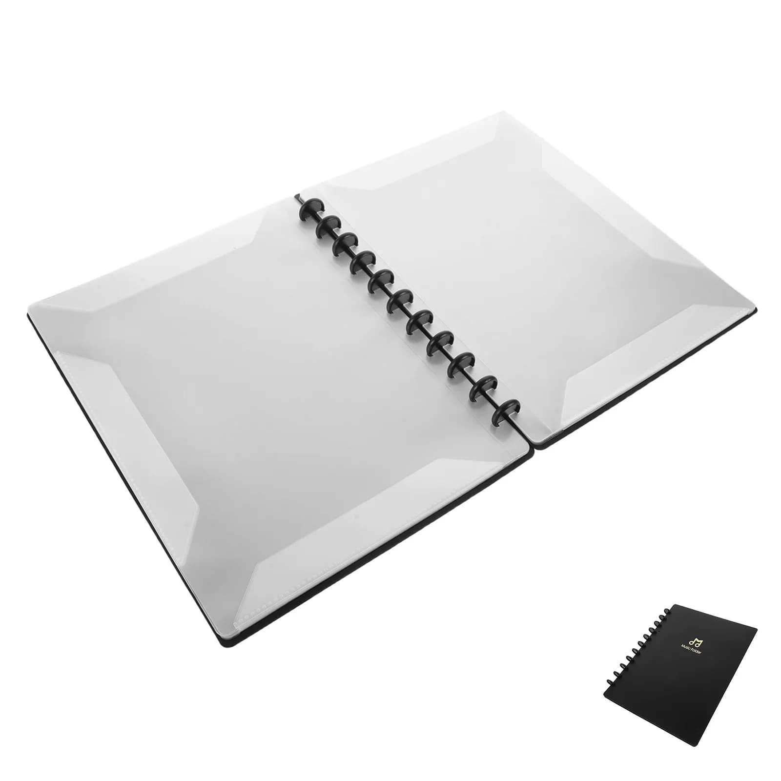 Raccoglitore per Spartiti Trasparente Staccabile con Capacità di 20 Pagine, Cartella Portatile con Clip a Fungo per Organizzazione Spartiti per Esibizioni