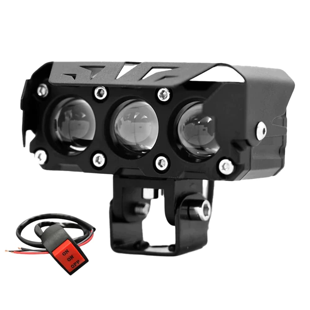 1 Pezzo Faro Ausiliario per Moto, Luce Spot LED 40W Impermeabile Super Luminosa con Interruttore