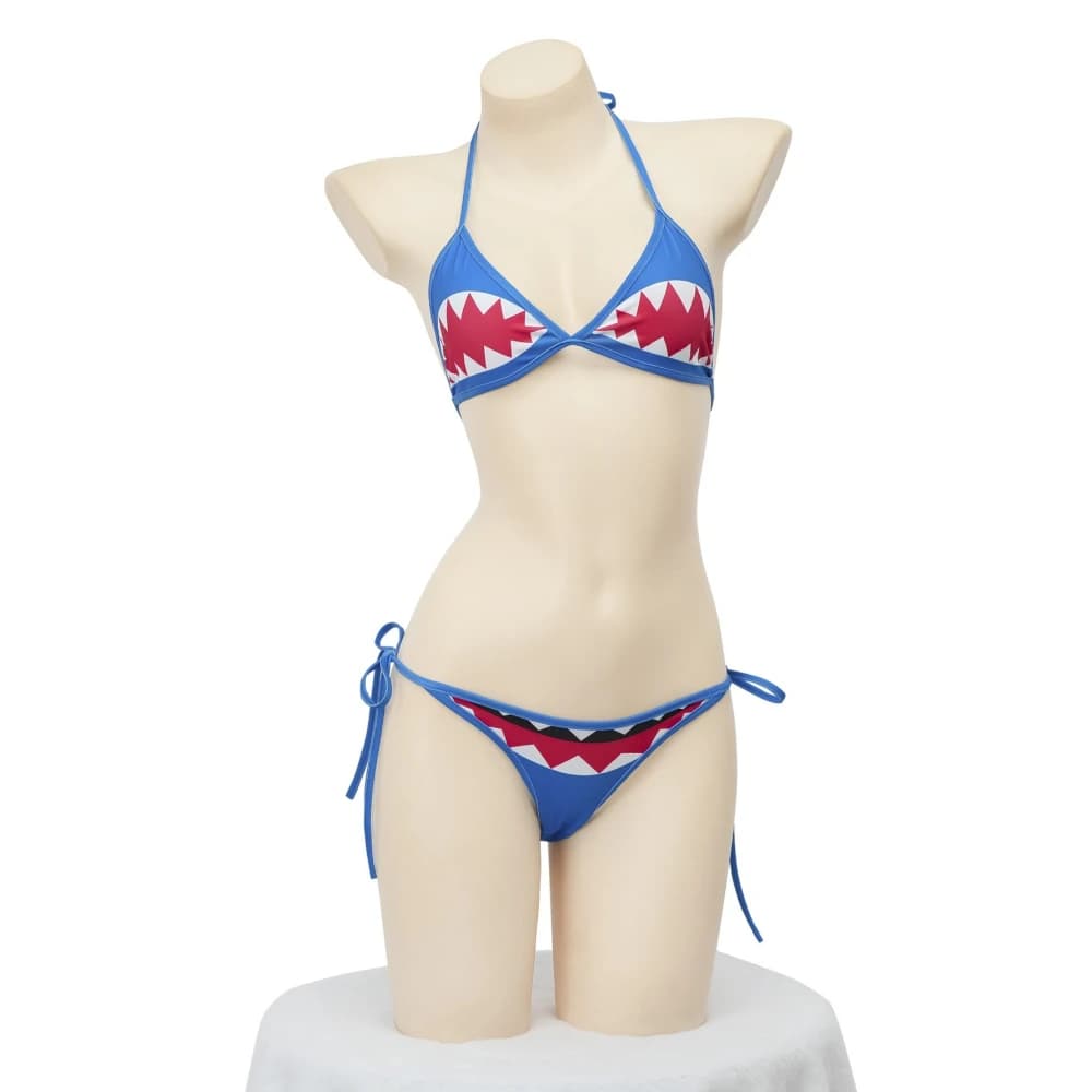 Women's Sexy Bikini Swimwear with Print Shark Souls and Comics, for Cosplay and Role Games, with Back