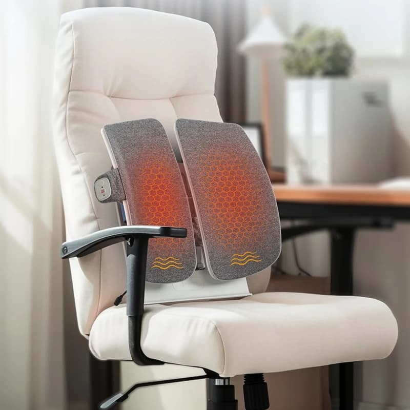 Cuscini per massaggio riscaldati multifunzionali ergonomici Postazione di lavoro per ufficio Protezione per la vita seduta Cuscinetti per schienale del sedile Supporto per la vita