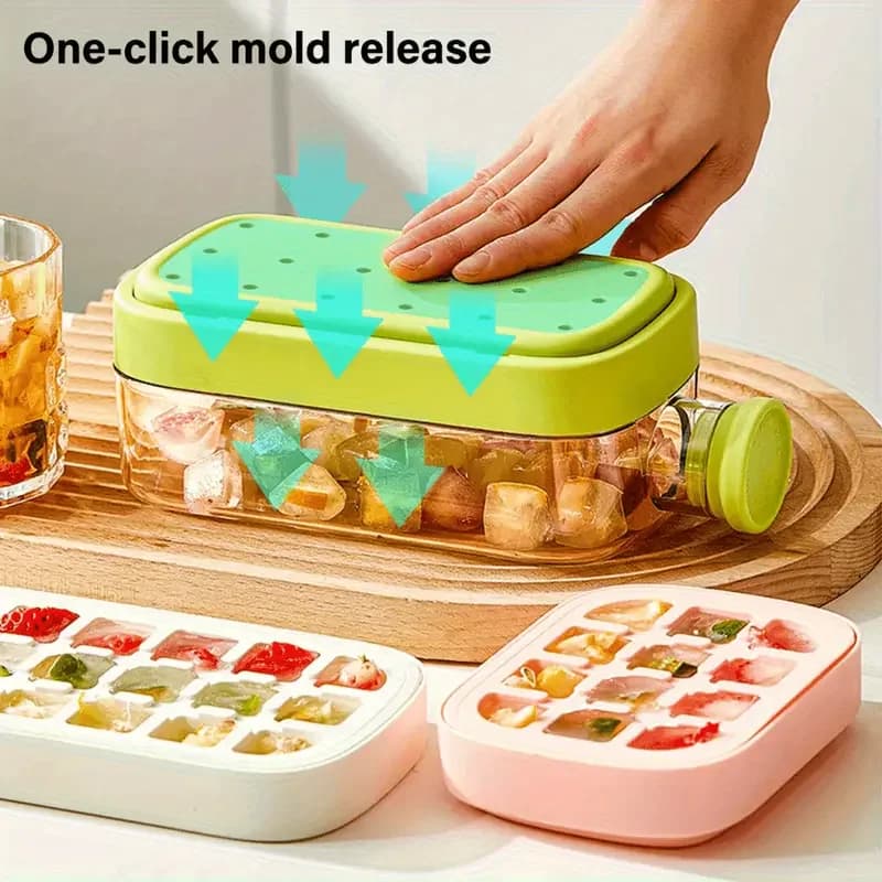 Stampo per cubetti di ghiaccio 500/800ML vaso per cubetti di ghiaccio integrato con semplice bar da cucina estivo Strumento per il congelamento del cocktail di ghiaccio fai-da-te