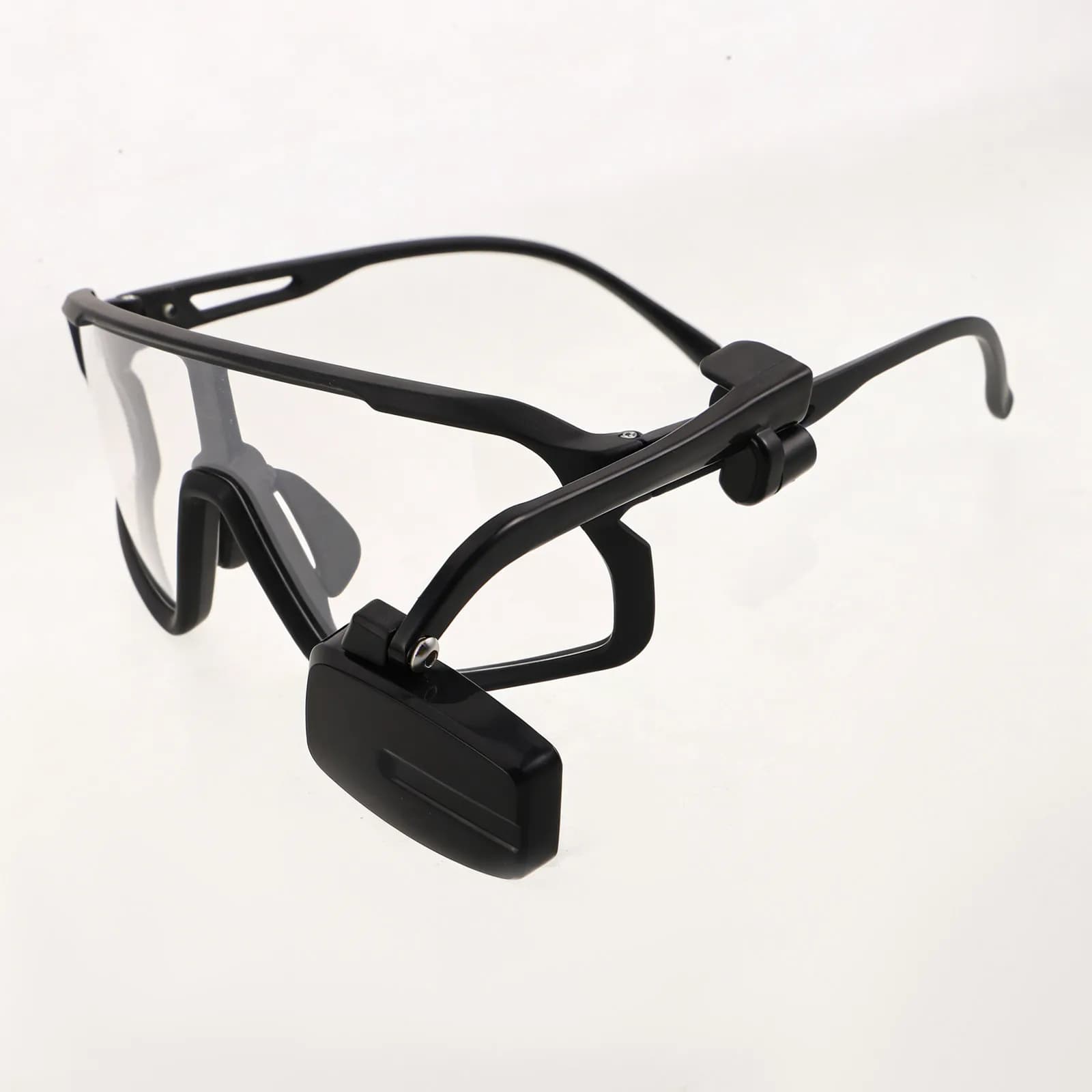 Bike Rearview Mirror for Cycling Goggles Helmets Adjustable Clip-on Design Wide Angle Antifog Coating Rotating View Mountain