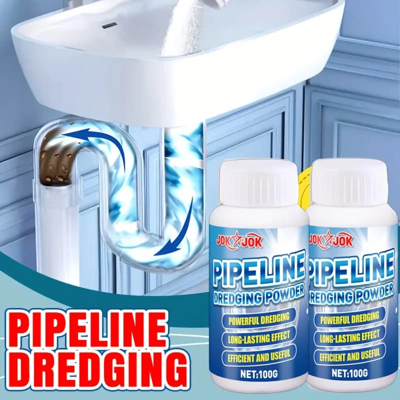 Powerful powder drain cleaner, houses, quickly break the residues of soap for hair to fat, ideal for cleaning the bathroom, toilet kitchen
