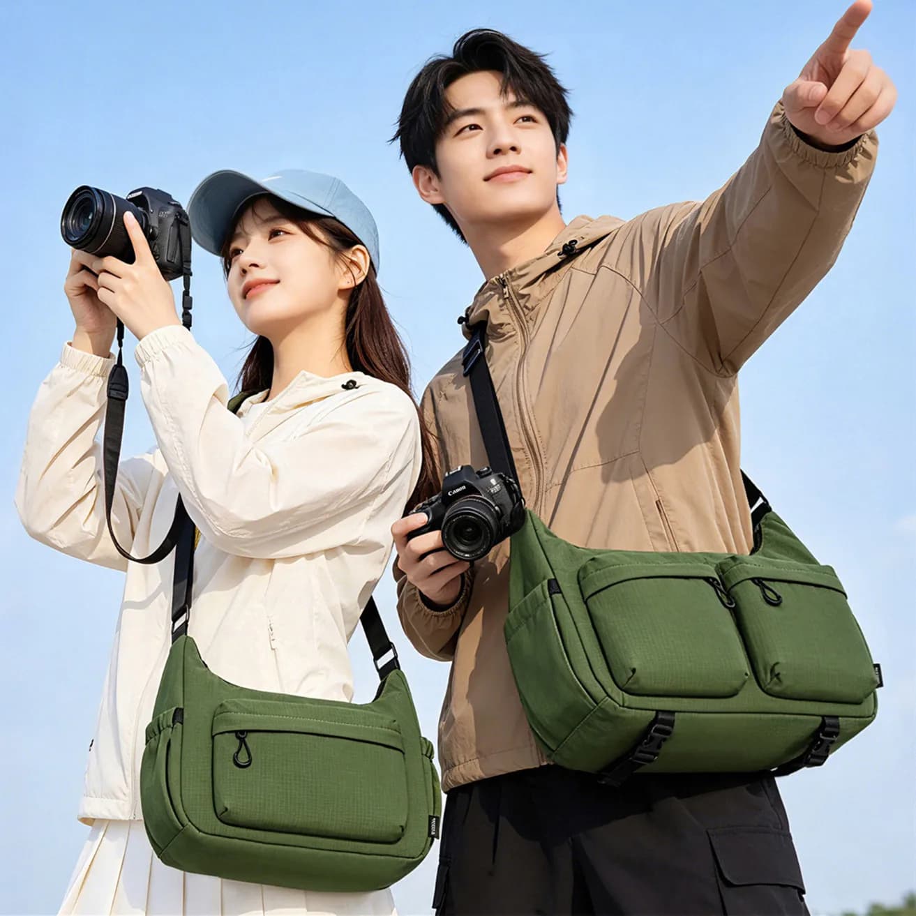 camera sling bag Waterproof Photography Crossbody Camera Bag with tripod holder laptop Compartment DSLR /SLR camera Shoulder Bag