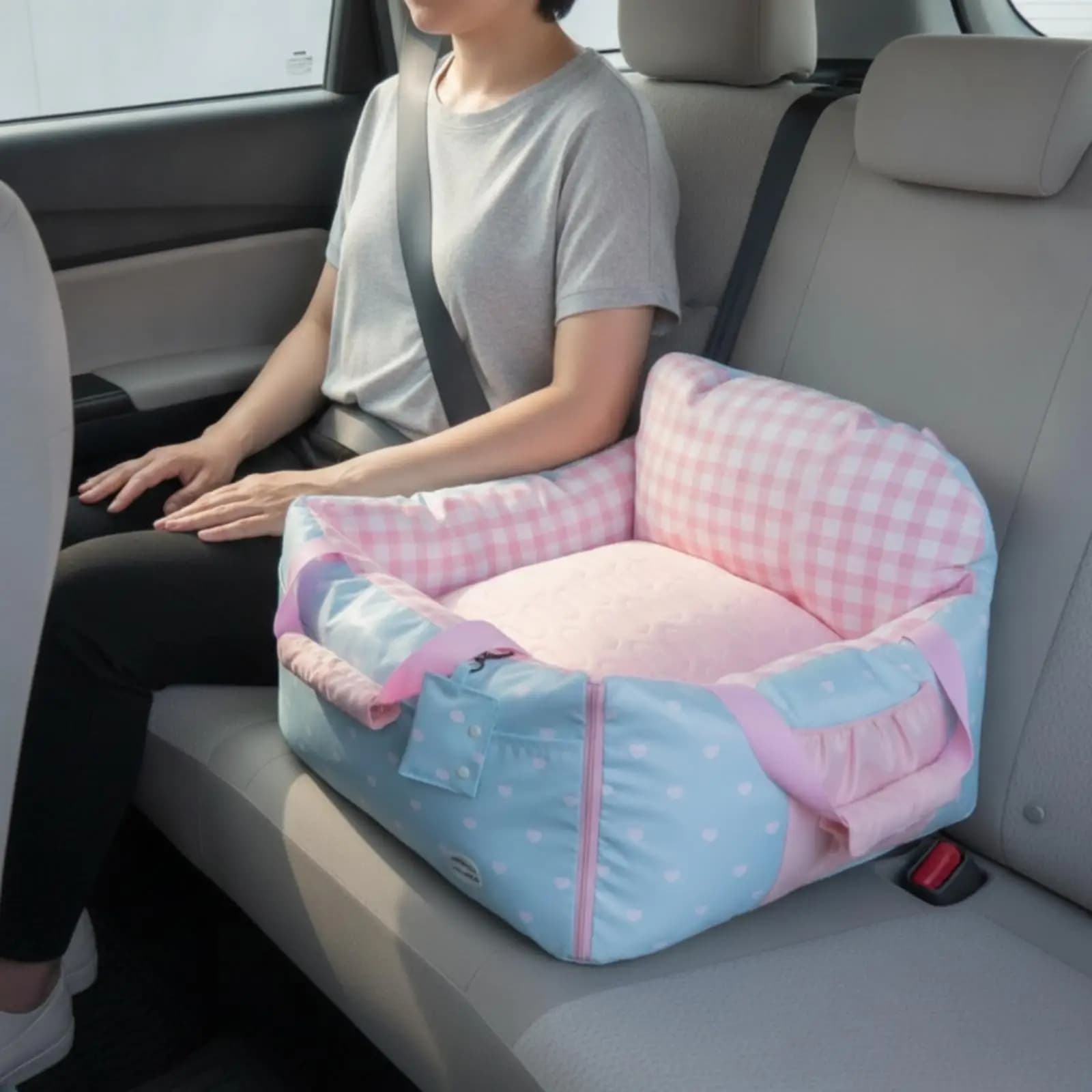 Travel Carrier Oxford Cloth Pet Dog Car Seat Foldable Carrier for Cats and Dogs with Soft Padding