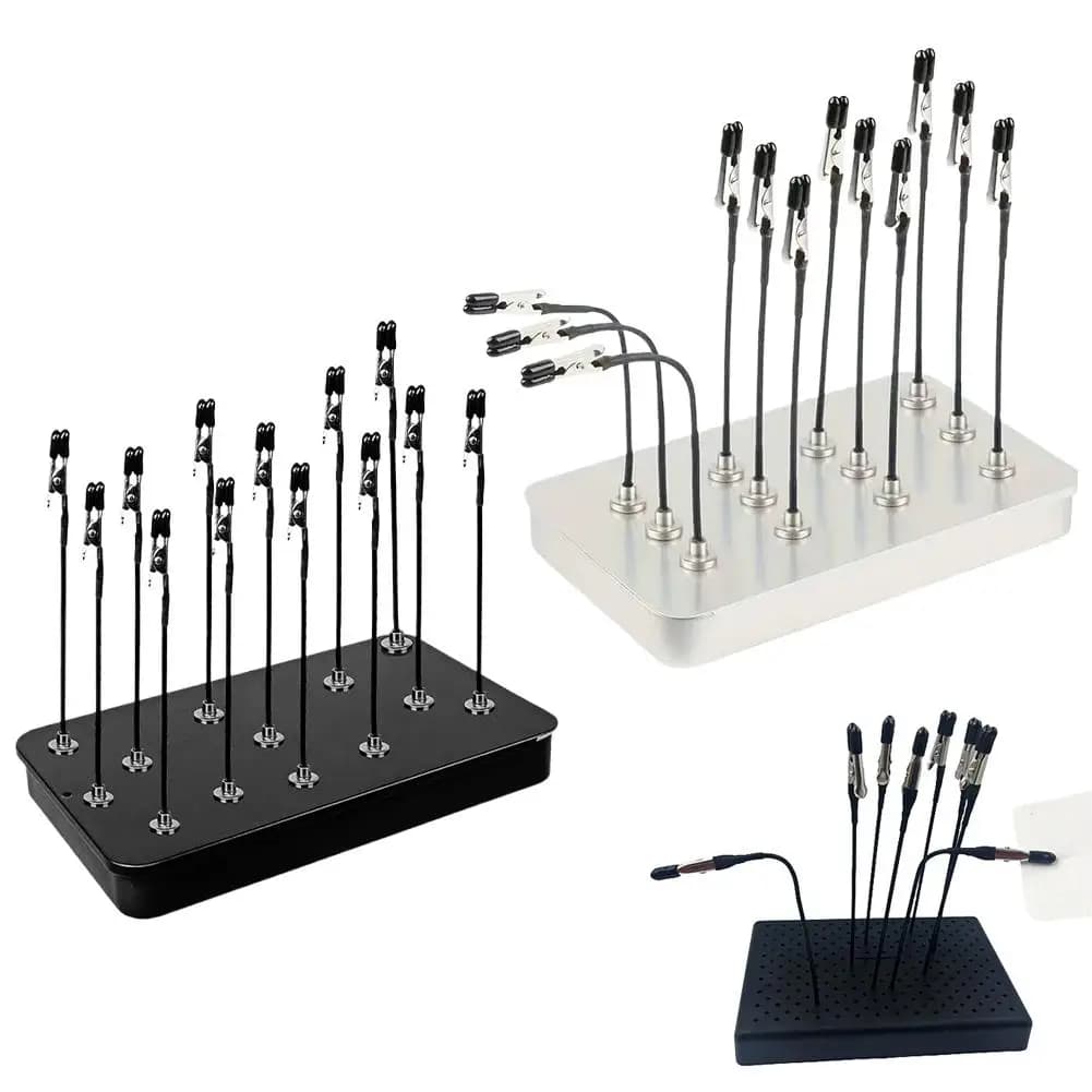12 Pezzi Supporti Magnetici Flessibili a Pinza Alligatore per Modellismo, Pittura, Aerografo, Spray, Fai da Te, Artigianato, Foto e Applicazioni Varie
