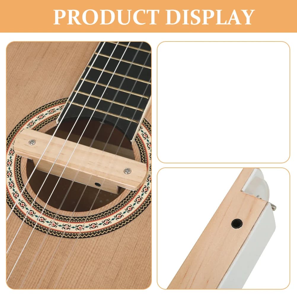 Pickup per buca in legno per chitarra acustica Ukulele Chitarra classica Nessuna perforazione Facile installazione Pickup per violino con suono chiaro