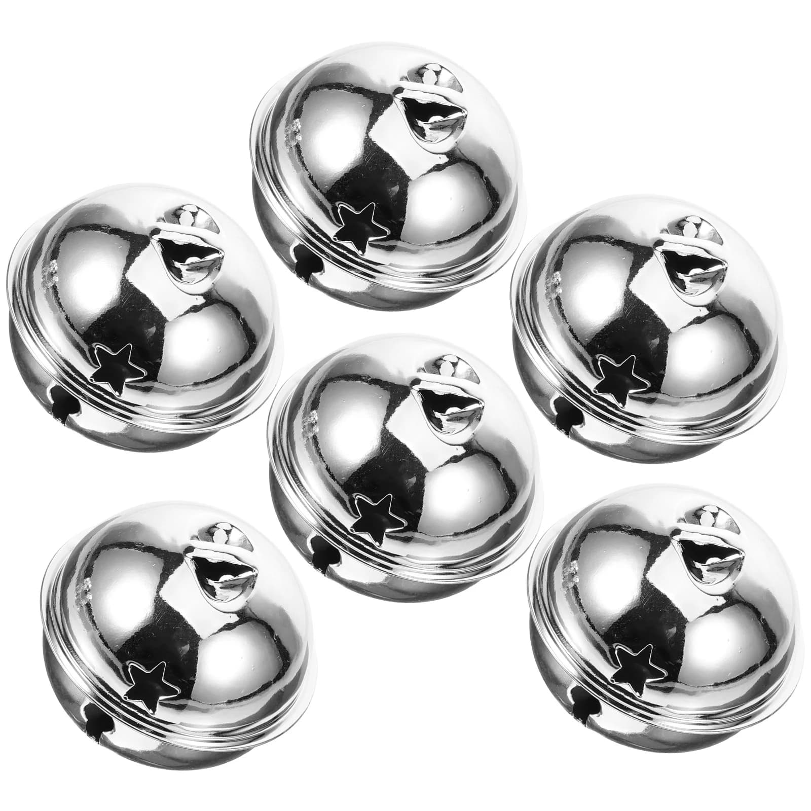 6 Pcs Mini Metal Bells Diy Jingle Bells Pendant Christmas Tree Hanging Bells Xmas Bell Ornaments 5cm Wind Chime Bell Pendants