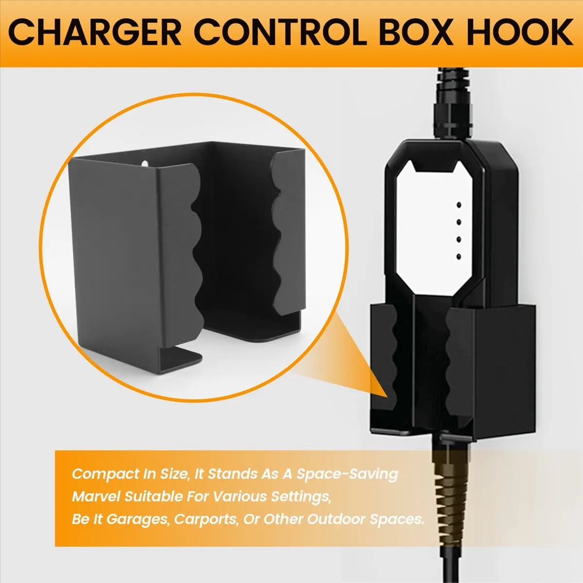 BHBL 1 Set Support for EV Charger, Electric Auto Charging Cable Holder, Charging Box Holder, Wall Electric Vehicle Connector