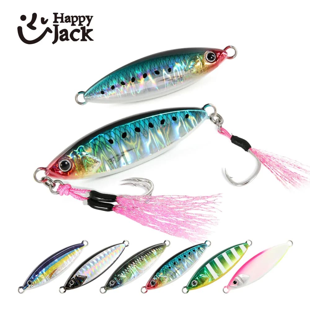 2025 15g30g40g Jig a passo lento Spigola d'acqua salteriana Esca artificiale con gancio di assistenza TonnoNew Glow Fishing Lure Casting