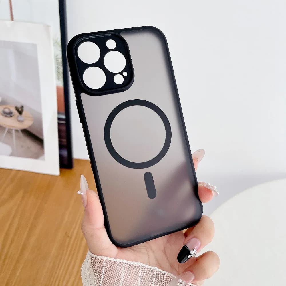 Matte Casing for iPhone 17 Pro Max 15 16 Pro Max / Plus I17 I16 I15 Pro Max Phone Case Magnetic Wireless Charging Back Cover